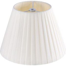 GO&SO 1 Pack Small Lampshade 5" Top x 9" Bottom x 6.4" Spider-Modern Lamp Shades for Table Lamp Wall Lamps-Beige&White Merge-Multicolor Fabric, Pleated Empire,Replacement Shade,No Assembly Required