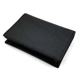 Xsimant Business Card Holder, 2nd Edition, Genuine Leather, Large Capacity, Easy Removal, Unisex, Black 2, black (2)