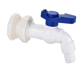 TOP-VIGOR 16mm Rain Barre Faucet Kit, 1/2 Inch PVC Rain Barrel Spigot Kit, Rain Barrel Valve with Bulkhead Fitting Adapter for Aquariums, Water Tanks, Tubs, Pools