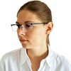 Mini Brille Anti Blue Light Glasses Metal Half Rim Bottom