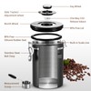 Olyzer Stainless Steel Coffee Canister 22 oz, Airtight Coffee Storage