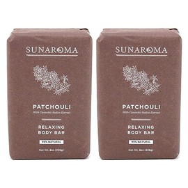 Sunaroma Soap Bar Patchouli 8 Ounce (236ml) (2 Pack)