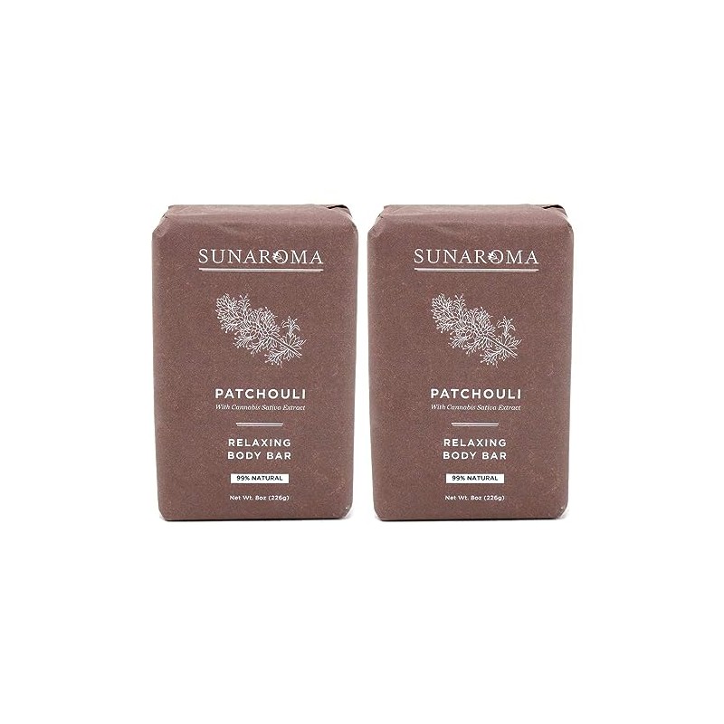 Sunaroma Soap Bar Patchouli 8 Ounce (236ml) (2 Pack)