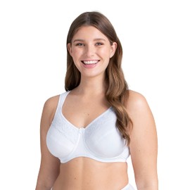 Miss Mary of Sweden Minimizer Underwired Bra Cotton Now Flatcup White