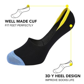 Freshpairs 10 Pairs Unisex Athletic Cotton Non Slip Low Cut Flat Liner No Show Socks (US, Alpha, One Size, Regular, Regular, Men's US 7–10, Multicolor – 10 Pairs)