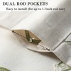 VOGOL Leaves Pattern Valances for Kitchen Window, Elegant Linen Textured