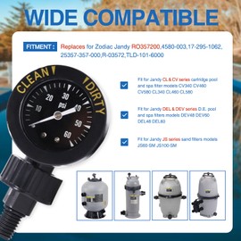 R0357200 Air Gauge Release Valve for Zodiac Jandy Pool & Spa Filters - Fits CV & CL, DEV & DEL, JS Series - Replacement Assembly