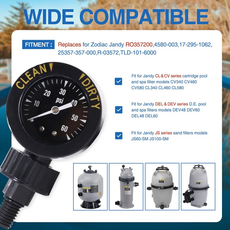 R0357200 Air Gauge Release Valve for Zodiac Jandy Pool &