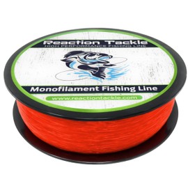 Reaction Tackle Monofilament Fishing Line- Strong and Abrasion-Resistant Nylon Mono Fishing Line, Freshwater and Saltwater Fishing Line Orange 20/800