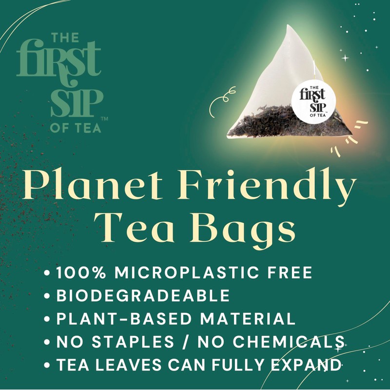Apricot Black Tea Pyramid Tea Bags, High Caffeine, Hot &