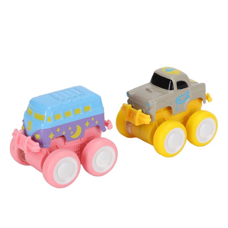 4pcs Pull Back Car Toys Cartoon Q Version Alloy Vehicle