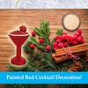 VFM - Red Glitter Cocktail Decoration Hand Painted Hanging Christmas