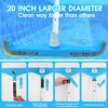 (2025 Upgraded) 20" 2 in 1 Pool Brush Vacuum Head