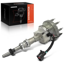 A-Premium Ignition Distributor with Cap and Rotor Compatible with Ford F-150, F-250, F-250 HD, F-350, E-150/E-250/E-350 Econoline, E-150/E-350 Econoline Club Wagon, Econoline Super Duty, Bronco