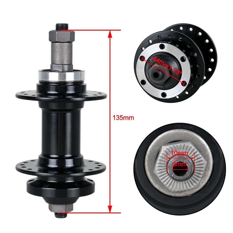 DREAMDASH D122DSE 7-Speed ​​Rear Quick Release Hub, M10 x 135