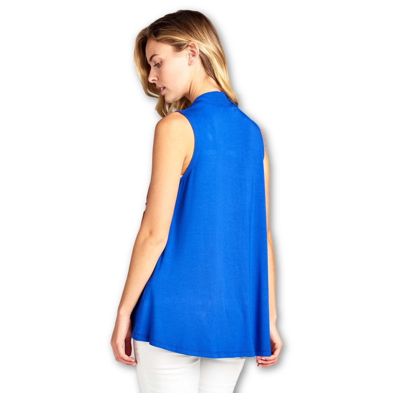 Chaleco casual sin mangas de bambú extra suave para mujer,
