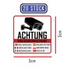 20 Video Surveillance Stickers 5 x 5 cm (Pack of
