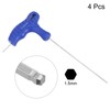 sourcing map 4pcs 1.5mm Hex Key T-Handle Dual End Wrench,