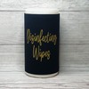 Decorative Cleaning Wipes Cover Gold Script (Small, Black)