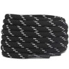 DELELE 2 Pair Thick Round Climbing Shoelaces Black White Dots