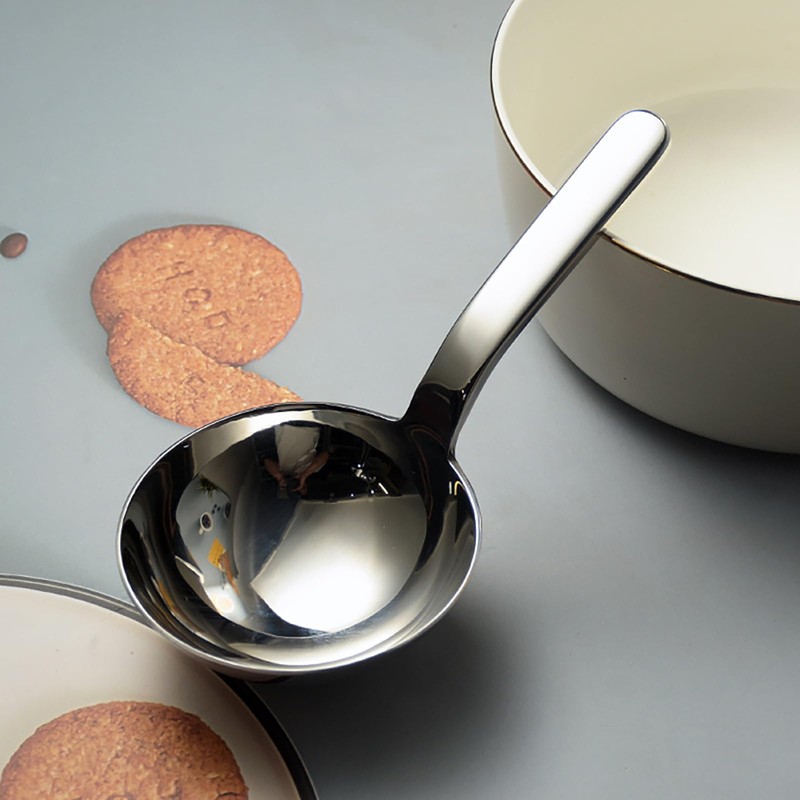 KOILAI Heavy Duty Big Spoon Mirror Polished Asian Soup Spoons