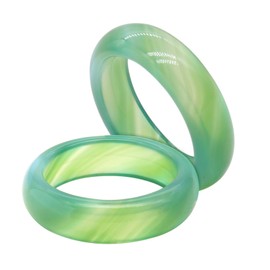 Carnelian Crystal Rings Jade Rings Natural Gemstone Band Ring Good Luck Jade Ring Green Jade Rings for Women Carnelian Smooth Round Donut Ring (8)