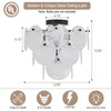 VANZARLA Modern Flush Mount Glass Ceiling Light, Black Hallway Lights