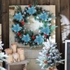 Jim`s cabin Artificial Flowers Pack of 12 Glitter Poinsettias for