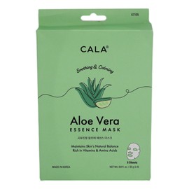 CALA - máscara para cara con escencia de aloe vera (paquete con 5 máscaras)                                                                           