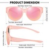 URUMQI Over Glasses Sunglasses Womens, Trendy Round Cat Eye Sun
