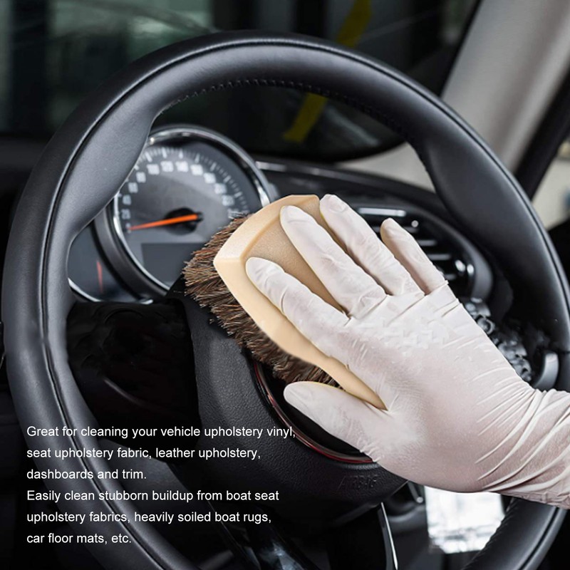 Car Wheel Tire Cleaning Brush Horsehair Interior Exterior for Leather