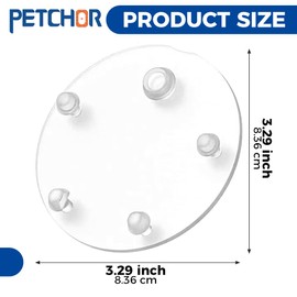 PETCHOR 4Pcs Transparent Toilet Tank Flapper Seal, Silicone Toilet Tank Flapper Seal Gasket, American Standard 7381424-100.0070A Compatible with VorMax Toilet