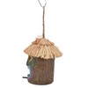 Hand Made Birdhouse Covered Resin Bird Feeder for Home Garden