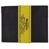 Bio-fold Mens Black Smooth Leather Genuine Leather Wallet
