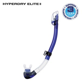 TUSA SP-0101 Hyperdry Elite II Scuba Diving Snorkel, Cobalt Blue