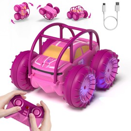 MaxTronic Amphibious Remote Control Car,Rechargeable RC Cars Toy 360° Flips Rotation Stunt Crawler 15KM/H 4WD All Terrain Outdoor Indoor Toy for Kids Boys Girls 3-12