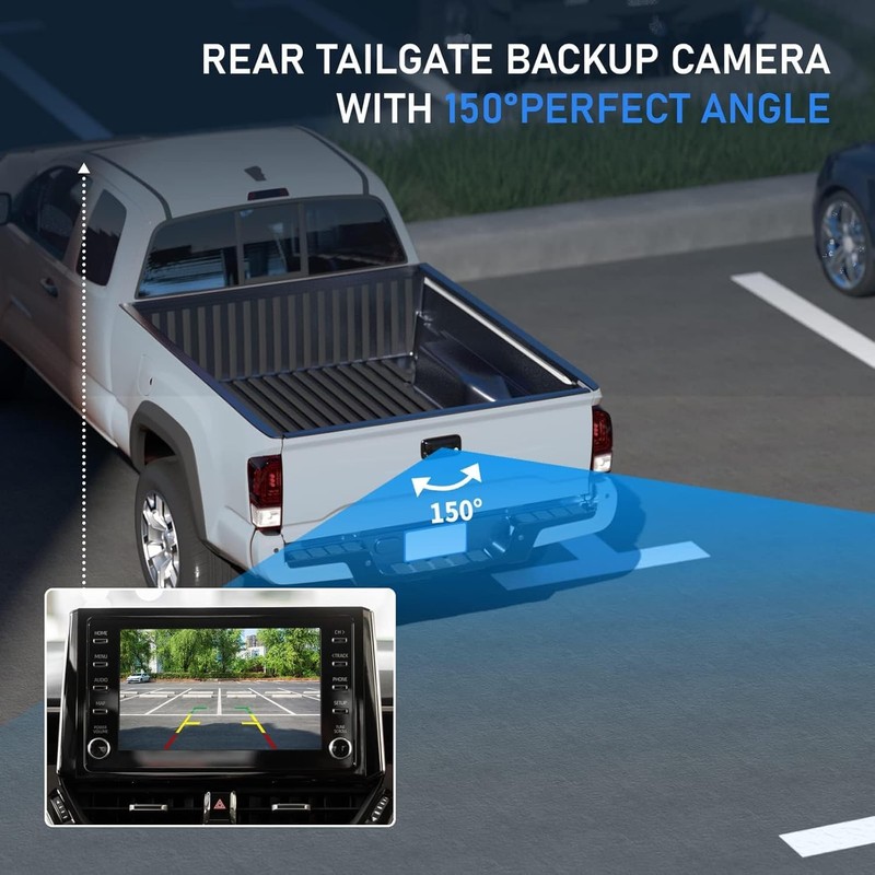 FUZIDDN Tailgate Handle Backup Camera for 2009-2017 Dodge Ram 1500/2500/3500