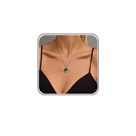 Xmsrn Vintage Crystal Sapphire Heart Necklace Sapphire Rhinestone Heart Choker Necklace Blue Crystal Love Heart Necklace Blue CZ Rhinestone Heart Love Necklace For Women, Zinc, No Gemstone