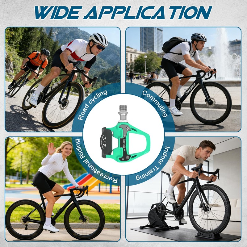 Pinsync Road Bike Pedals Compatible with SPD-SL Cleats, Ultra-light 130g