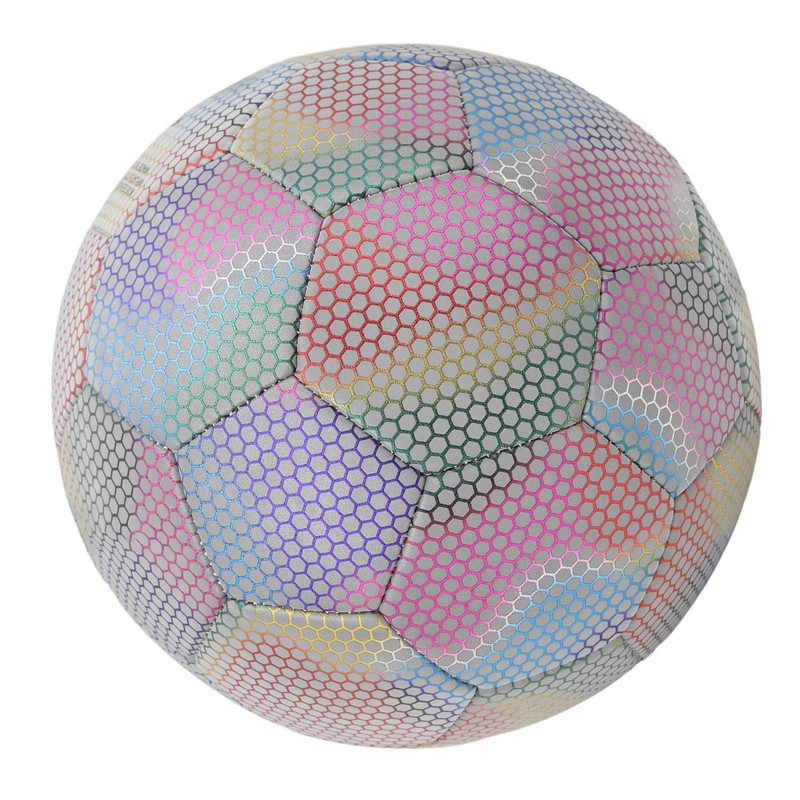 Soccer Ball PU Size 5 Light Color Reflective Glowing Soccer