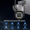 Dual Lens Outdoor PTZ WiFi Security Camera – 1080P/4MP Resolution,