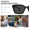 JiSoo Reading Sunglasses 1.25 Women Ladies Oversized Designer Prescription Sunglasses