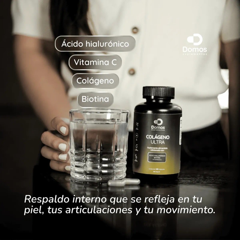 Domos - Colágeno + Ácido Hialuronico + Biotina 120 Cápulas