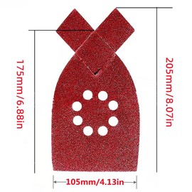 50pcs Sander Sanding Sheets Grit Sandpaper for Black & Decker KA220G KA230 Mouse Sanders and Sanding Paper Hook Loop Sandpaper 40,60,80,100,120 Grit