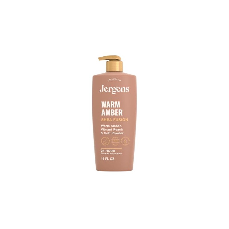 Jergens Warm Amber Shea Fusion, Loción Corporal Perfumada Para la