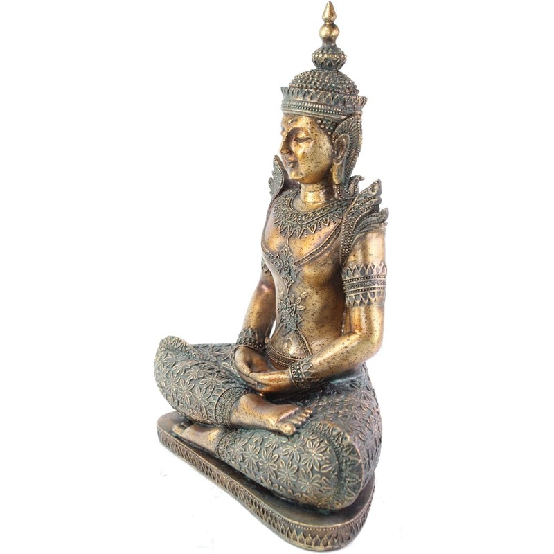 usamjtable Thai Buddha Dhyana Mudra Feng Shui 12" Tall Home