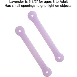 EazyHold Silicone Adaptive Aid (12 Years to Adults) for individuals with Limited Hand Mobility, Cerebral Palsy, Stroke. Perfect for occupational therapy or physical therapy use (Lavender - 5 1/4"- 2 P