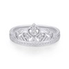 AFFY Round Cut Created Moissanite Diamond Princess Crown Ring in