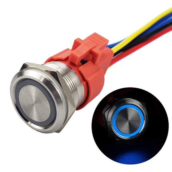 APIELE 22 mm Momentary Pressure Switch Electric 12 V DC