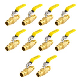 SECKWHALE 1/2" Press X Press Pro Brass Ball Valve with EPDM, 1/4" Turn Full Port Shut Off Stop Ball Valve, For Copper Tubing Connection (Pack-10)